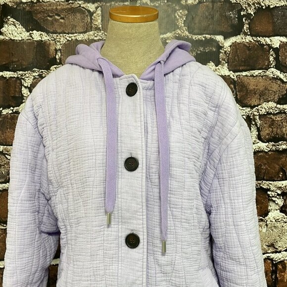 Avec Les Filles Purple Button Up Pockets Size Small S - Picture 11 of 15